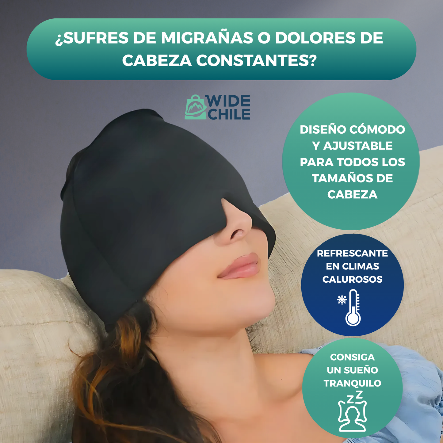 Gorro Térmico - Dolor de Cabeza y Migraña