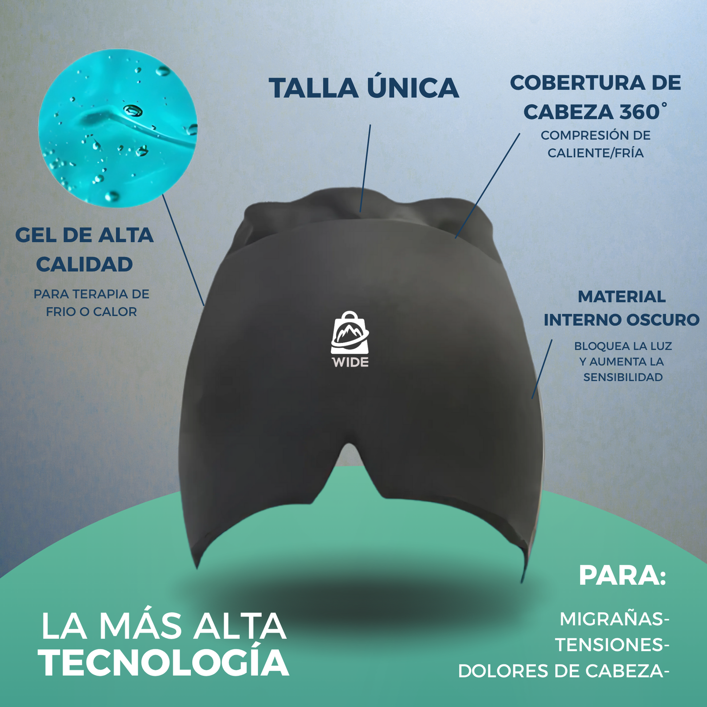 Gorro Térmico - Dolor de Cabeza y Migraña