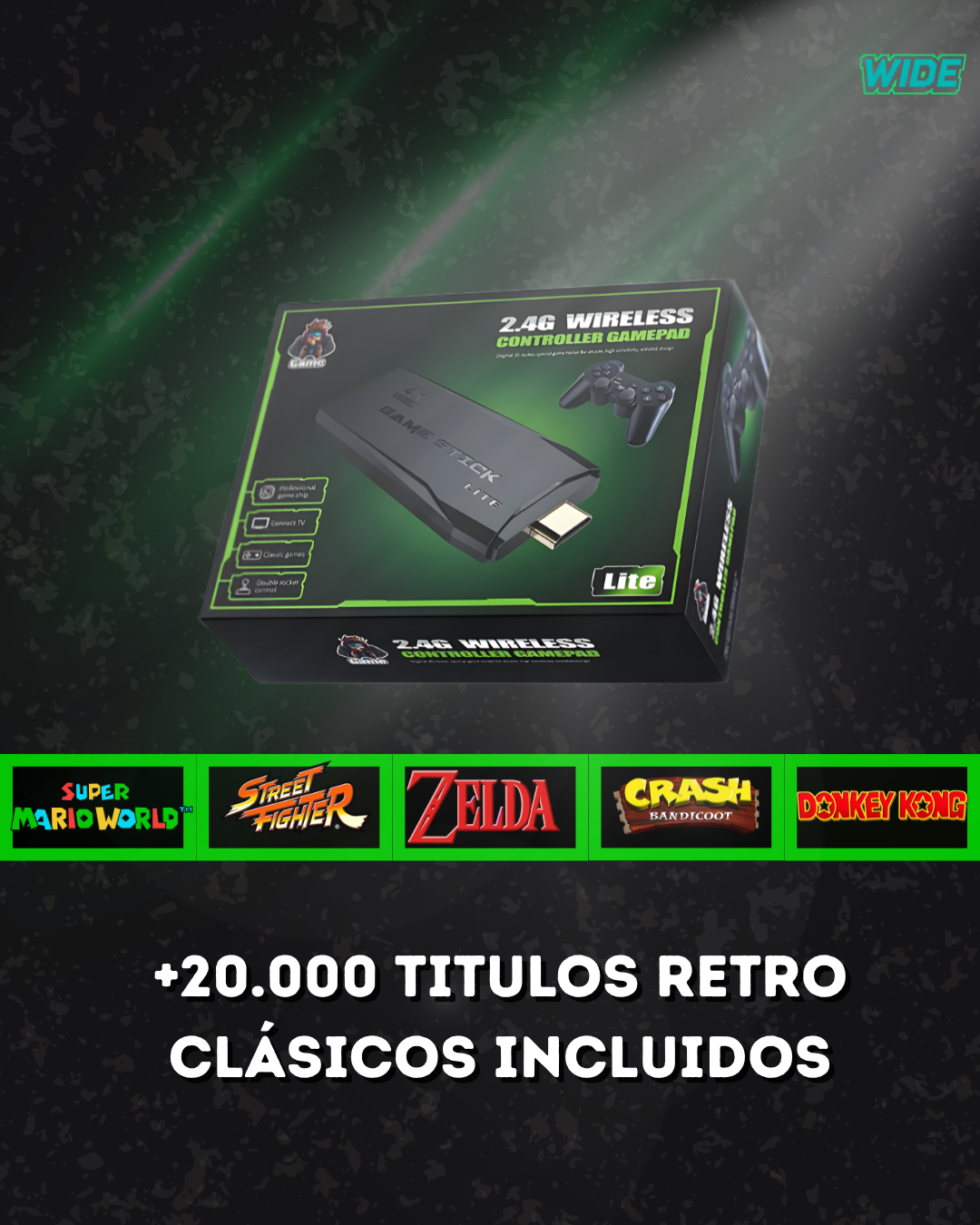 Consola Retro Game Stick +20.000 Videojuegos